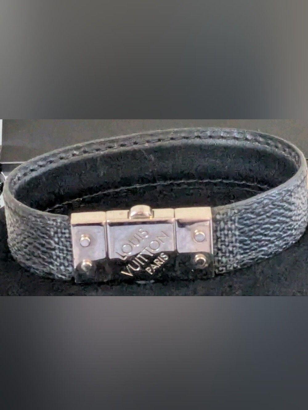 Louis Vuitton Damier Graphite Check It Reversible Bracelet